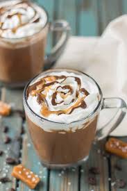 Hot Salted Caramel Mocha Latte Drink